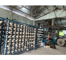 Khu vực dàn chỉ dệt khăn