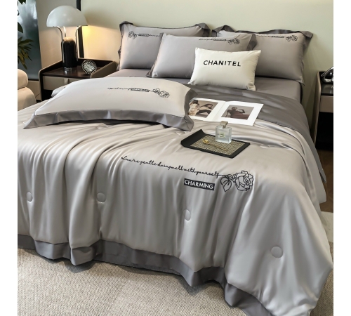 Bộ Drap mền màu xams vip